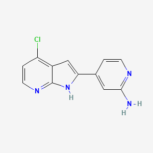 2-Pyridinamine, 4-(4-chloro-1H-pyrrolo[2,3-b]pyridin-2-yl)-