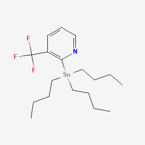 molecular formula C18H30F3NSn B598222 2-(Tributylstannyl)-3-(trifluoromethyl)pyridine CAS No. 1204580-78-8