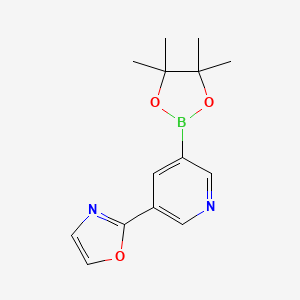 2-(5-(4,4,5,5-Tetramethyl-1,3,2-dioxaborolan-2-yl)pyridin-3-yl)oxazole