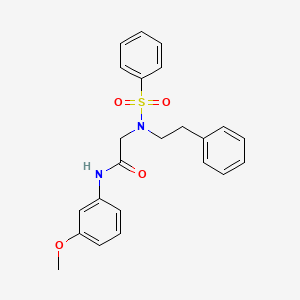 molecular formula C23H24N2O4S B5982366 N-(3-methoxyphenyl)-N~2~-(2-phenylethyl)-N~2~-(phenylsulfonyl)glycinamide 