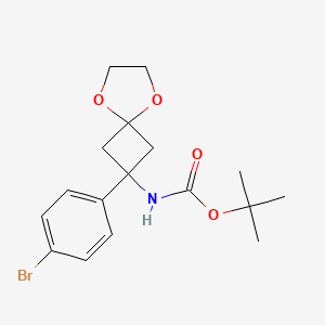 tert-Butyl (2-(4-bromophenyl)-5,8-dioxaspiro[3.4]octan-2-yl)carbamate