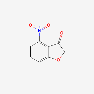 molecular formula C8H5NO4 B598242 4-Nitrobenzofuran-3(2H)-one CAS No. 1199783-06-6