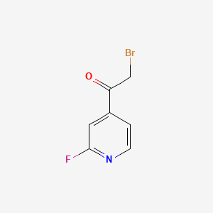 molecular formula C7H5BrFNO B598265 2-Bromo-1-(2-fluoropyridin-4-yl)ethanone CAS No. 1202854-31-6