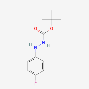 molecular formula C11H15FN2O2 B598266 tert-butyl N-(4-fluoroanilino)carbamate CAS No. 1202391-84-1