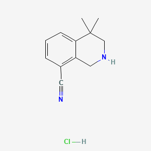 4,4-Dimethyl-1,2,3,4-tetrahydroisoquinoline-8-carbonitrile hydrochloride