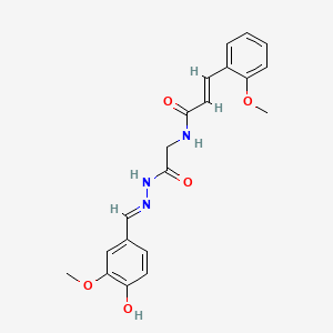 molecular formula C20H21N3O5 B5982739 N-{2-[2-(4-hydroxy-3-methoxybenzylidene)hydrazino]-2-oxoethyl}-3-(2-methoxyphenyl)acrylamide 