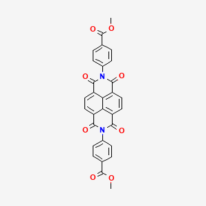 molecular formula C30H18N2O8 B5982850 Methyl 4-[13-(4-methoxycarbonylphenyl)-5,7,12,14-tetraoxo-6,13-diazatetracyclo[6.6.2.04,16.011,15]hexadeca-1(15),2,4(16),8,10-pentaen-6-yl]benzoate 
