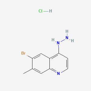 6-Bromo-4-hydrazino-7-methylquinoline hydrochloride