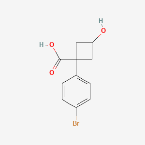 1-(4-Bromophenyl)-3-hydroxycyclobutanecarboxylic acid