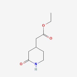 molecular formula C9H15NO3 B598304 Ethyl 2-(2-oxopiperidin-4-yl)acetate CAS No. 102943-18-0