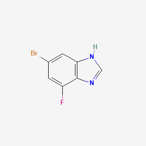 molecular formula C7H4BrFN2 B598311 5-Bromo-7-fluoro-1H-benzo[D]imidazole CAS No. 1197944-23-2