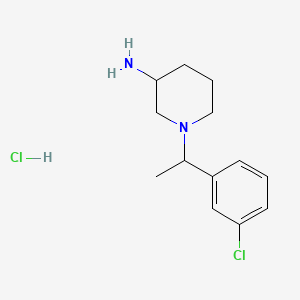 1-(1-(3-Chlorophenyl)ethyl)piperidin-3-amine hydrochloride