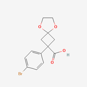 2-(4-Bromophenyl)-5,8-dioxaspiro[3.4]octane-2-carboxylic acid
