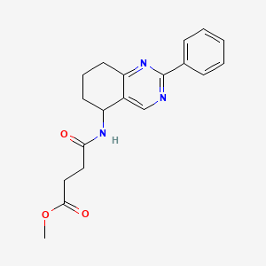 molecular formula C19H21N3O3 B5983186 methyl 4-oxo-4-[(2-phenyl-5,6,7,8-tetrahydro-5-quinazolinyl)amino]butanoate 
