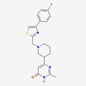 molecular formula C20H21FN4OS B5983196 4-[1-[[4-(4-fluorophenyl)-1,3-thiazol-2-yl]methyl]piperidin-3-yl]-2-methyl-1H-pyrimidin-6-one 