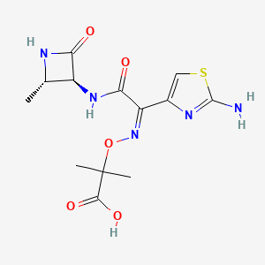 (Z)-2-((((2-Amino-4-thiazolyl)(((2S,3S)-2-methyl-4-oxo-3-azetidinyl)carbamoyl(methylene)amino(oxy)-2-methylpropionic acid