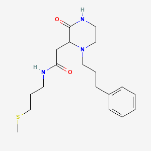 molecular formula C19H29N3O2S B5983248 N-(3-methylsulfanylpropyl)-2-[3-oxo-1-(3-phenylpropyl)piperazin-2-yl]acetamide 