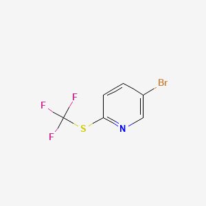 molecular formula C6H3BrF3NS B598325 5-Bromo-2-[(trifluoromethyl)thio]pyridine CAS No. 1204234-35-4