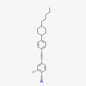 molecular formula C26H28FN B598334 trans-2-Fluoro-4-[[4-(4-pentylcyclohexyl)phenyl]ethynyl]benzonitrile CAS No. 178628-30-3