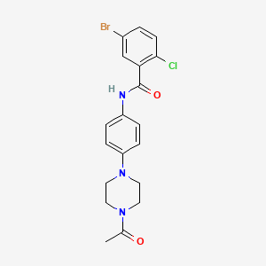 molecular formula C19H19BrClN3O2 B5983358 N-[4-(4-acetylpiperazin-1-yl)phenyl]-5-bromo-2-chlorobenzamide 