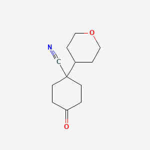 4-Oxo-1-(tetrahydro-2H-pyran-4-YL)-cyclohexanecarbonitrile