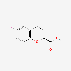 molecular formula C10H9FO3 B598351 (S)-6-Fluorochromane-2-carboxylic acid CAS No. 129101-36-6