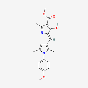 molecular formula C21H22N2O4 B5983511 methyl (5Z)-5-{[1-(4-methoxyphenyl)-2,5-dimethyl-1H-pyrrol-3-yl]methylidene}-2-methyl-4-oxo-4,5-dihydro-1H-pyrrole-3-carboxylate 