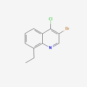 molecular formula C11H9BrClN B598353 3-Bromo-4-chloro-8-ethylquinoline CAS No. 1204811-75-5