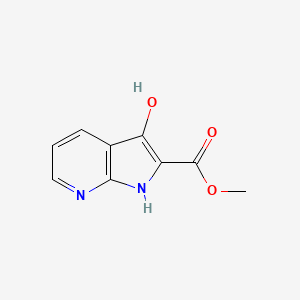 molecular formula C9H8N2O3 B598355 1H-Pyrrolo[2,3-b]pyridine-2-carboxylic acid, 3-hydroxy-, methyl ester CAS No. 1204475-92-2