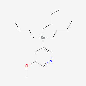 molecular formula C18H33NOSn B598357 5-Methoxy-3-(tributylstannyl)pyridine CAS No. 1204580-74-4