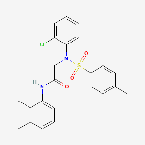 molecular formula C23H23ClN2O3S B5983570 N~2~-(2-chlorophenyl)-N~1~-(2,3-dimethylphenyl)-N~2~-[(4-methylphenyl)sulfonyl]glycinamide 