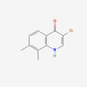 molecular formula C11H10BrNO B598359 3-Bromo-7,8-dimethylquinolin-4(1H)-one CAS No. 1204811-66-4