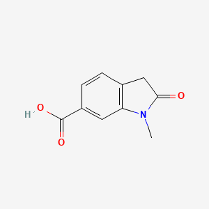 molecular formula C10H9NO3 B598361 1-Methyl-2-oxoindoline-6-carboxylic acid CAS No. 138328-27-5