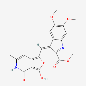 molecular formula C21H18N2O7 B5983613 METHYL 5,6-DIMETHOXY-3-{[(1E)-6-METHYL-3,4-DIOXO-1H,3H,4H,5H-FURO[3,4-C]PYRIDIN-1-YLIDENE]METHYL}-1H-INDOLE-2-CARBOXYLATE 