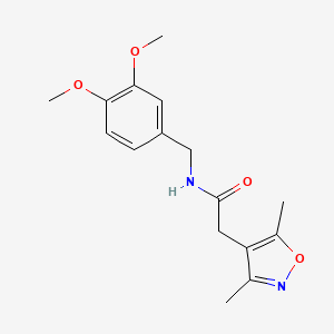 molecular formula C16H20N2O4 B5983659 N-(3,4-dimethoxybenzyl)-2-(3,5-dimethyl-1,2-oxazol-4-yl)acetamide 