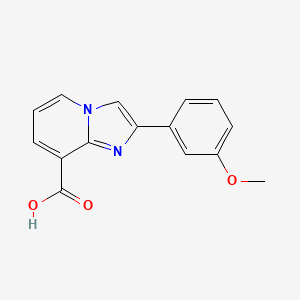 molecular formula C15H12N2O3 B598370 2-(3-Methoxyphenyl)imidazo[1,2-a]pyridine-8-carboxylic acid CAS No. 133427-31-3
