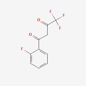 molecular formula C10H6F4O2 B598372 4,4,4-Trifluoro-1-(2-fluorophenyl)butane-1,3-dione CAS No. 111102-82-0