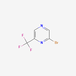 molecular formula C5H2BrF3N2 B598374 2-Bromo-6-(trifluoromethyl)pyrazine CAS No. 1197237-95-8