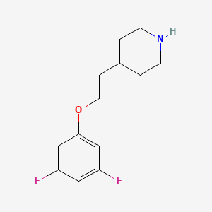 molecular formula C13H17F2NO B598375 4-(2-(3,5-Difluorophenoxy)ethyl)piperidine CAS No. 1202215-84-6