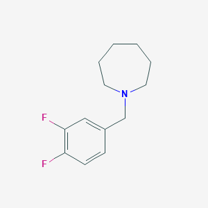 molecular formula C13H17F2N B5983806 1-[(3,4-difluorophenyl)methyl]azepane 