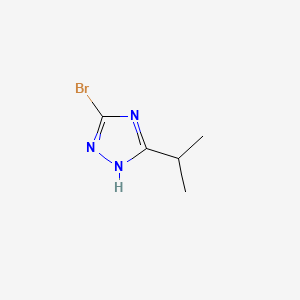 molecular formula C5H8BrN3 B598381 3-Bromo-5-isopropyl-1H-1,2,4-triazole CAS No. 141831-72-3