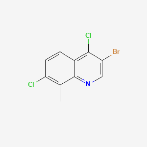 molecular formula C10H6BrCl2N B598392 3-Bromo-4,7-dichloro-8-methylquinoline CAS No. 1204811-04-0
