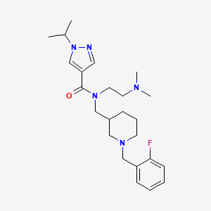 molecular formula C24H36FN5O B5984074 N-[2-(dimethylamino)ethyl]-N-[[1-[(2-fluorophenyl)methyl]piperidin-3-yl]methyl]-1-propan-2-ylpyrazole-4-carboxamide 