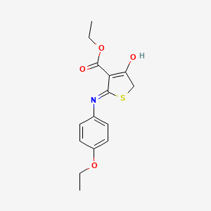 molecular formula C15H17NO4S B5984087 Ethyl 2-[(4-ethoxyphenyl)amino]-4-oxo-4,5-dihydrothiophene-3-carboxylate 