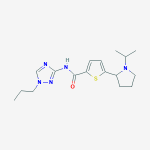 molecular formula C17H25N5OS B5984141 5-(1-isopropyl-2-pyrrolidinyl)-N-(1-propyl-1H-1,2,4-triazol-3-yl)-2-thiophenecarboxamide 