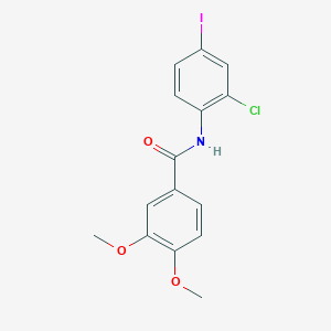 molecular formula C15H13ClINO3 B5984187 N-(2-chloro-4-iodophenyl)-3,4-dimethoxybenzamide 
