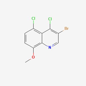 molecular formula C10H6BrCl2NO B598420 3-Bromo-4,5-dichloro-8-methoxyquinoline CAS No. 1204812-28-1
