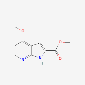 molecular formula C10H10N2O3 B598421 methyl 4-methoxy-1H-pyrrolo[2,3-b]pyridine-2-carboxylate CAS No. 1204476-03-8