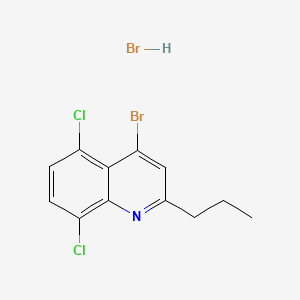 molecular formula C12H11Br2Cl2N B598426 4-Bromo-5,8-dichloro-2-propylquinoline hydrobromide CAS No. 1204811-19-7