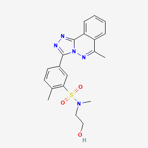 molecular formula C20H21N5O3S B5984260 N-(2-hydroxyethyl)-N,2-dimethyl-5-(6-methyl[1,2,4]triazolo[3,4-a]phthalazin-3-yl)benzenesulfonamide 